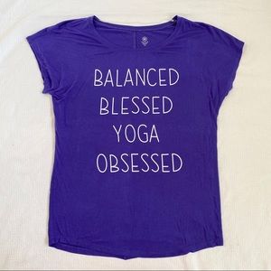 Gaiam Balanced Blessed Yoga Obsessed T-shirt